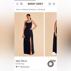Birdy Grey Navy Maxi Dress